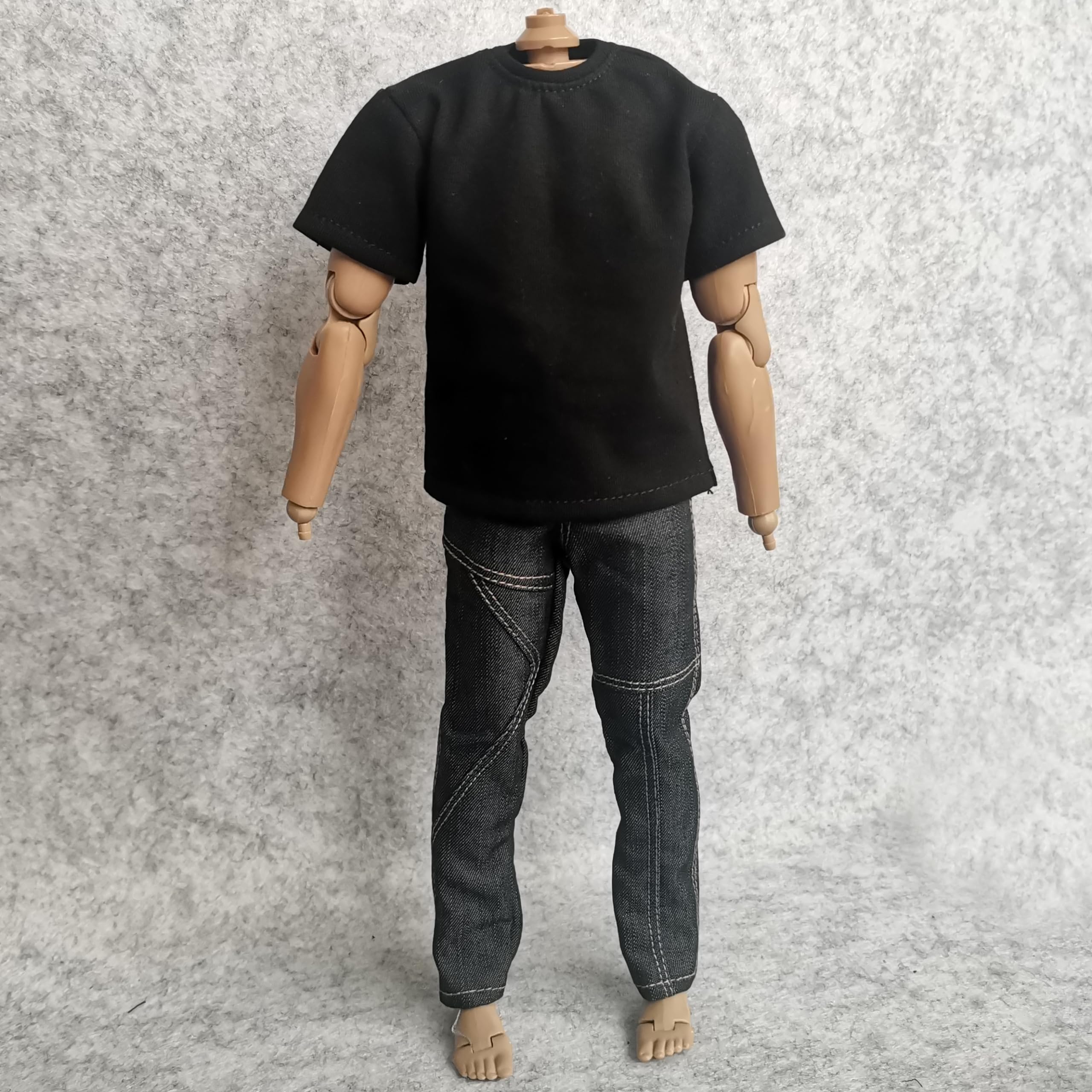 Amazon.com: 1/6 Custom Scale Clothes T-Shirt + Jean Trousers for